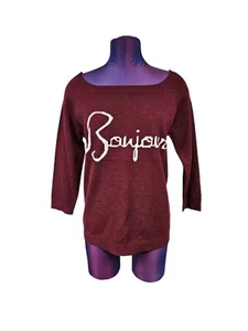 Suéter Love By Design Ligero Granate Bonjour Espalda en V Talla Grande Para Mujer K43 - Imagen 1 de 8