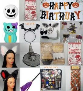 Halloween Oct Birthday Lot Party Items Banner Picks Gift Bags Stress Toys & More - Picture 1 of 20