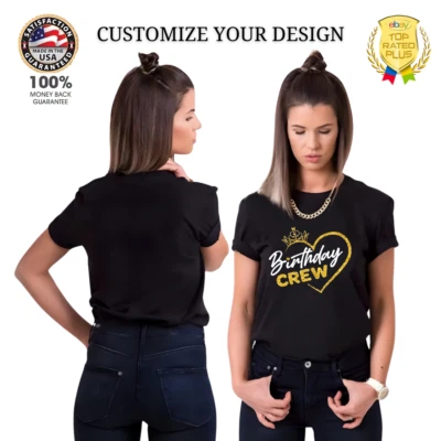 CAMISETA CUMPLEAÑOS EQUIPO PERSONALIZA TU NOMBRE TEXTO IMAGEN ALGODÓN SUAVE ADULTO 10 Foto 1 de 4