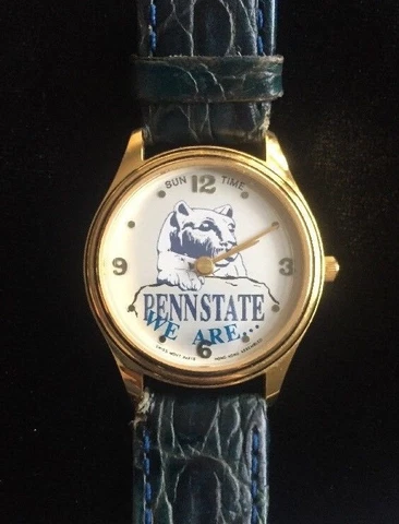 Vintage Penn State Nittany Lions Women's Wristwatch Sun Time Round Cover