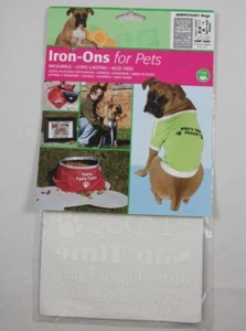 Dritz Prym Iron-Ons for Pets Washable Long-Lasting for Pet Clothing DOG 2006 NOS - Picture 1 of 2
