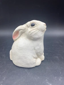 2012 "The Stone Bunny" TELLE M. STEIN White Bunny Rabbit Figurine Garden Statue - Picture 1 of 9