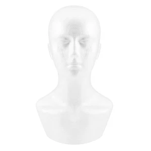 Manichino da esposizione uomo in schiuma testa manichino parrucche cappello sciarpa supporto modello L7Z74426 - Foto 1 di 7