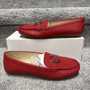 Nuevo Calvin Klein Kclayne - Mocasines de cuero vegano rojo para mujer/talla 7,5 M - Imagen 1 de 11