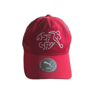 Switzerland National Team Football Soccer Cap Hat Red Puma Men One Size  - Image 1 of 4