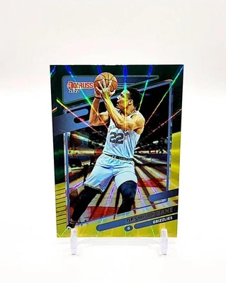 2021-22 Panini Donruss Desmond Bane Green Yellow Holo Laser No. 44 - Image 1 of 2