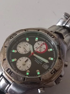 Pulsar mens watch Chronograph 100M Water Resistant YM92-X013 New Battery Works - Picture 1 of 8
