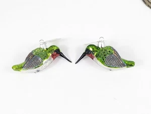 (2) Old World Christmas Glass Blown Hummingbird Ornaments Christmas Holiday  - Picture 1 of 12
