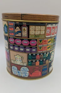 General Store Country Tin Canister Signed Odom Hallmark Farmhouse Vtg 6.5" - Picture 1 of 13