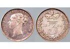 1880 QUEEN VICTORIA GREAT BRITAIN SILVER THREEPENCE THREE 3 PENCE COIN