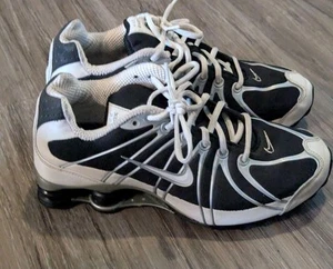 Nike Shox Turbo QD Sneakers Womens 9.5 US 361085-011 Black White Running Shoes - Picture 1 of 19