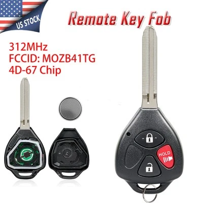 Mando a distancia de reemplazo para Scion 2005-2010 tC Toyota 2007-2013 Yaris 3B 4D67 Foto 1 de 4