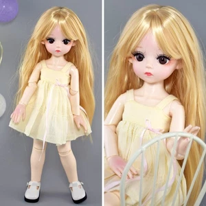 Muñecas SD de moda hechas a mano 30 cm BJD 1/6 articuladas con rótulas para niñas con trajes ensamblados - Imagen 1 de 23