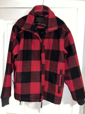 Filson Mackinaw Wool Jacket Red & Black check Lumberjacket truckers jacket - Image 1 of 4