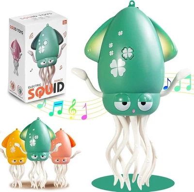 Juguete mágico para bebé pulpo bailando con música juguete recargable para gatear barriga Foto 1 de 4