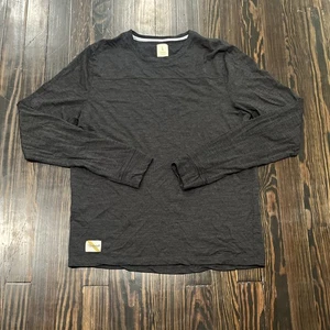 Tracksmith Long Sleeve T Shirt Men’s Large Charcoal Gray Merino Wool Nylon - Picture 1 of 7
