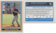 2009 Bowman Chrome WBC Prospects Orange Refractor /25 James Beresford #BCW27
