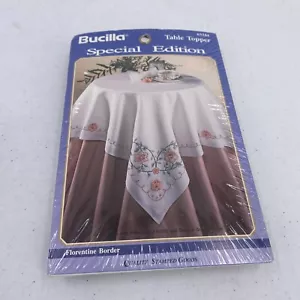 Bucilla Florentine Border Stamped Table Topper 63344 Sealed 40"x40" Vtg - Picture 1 of 6