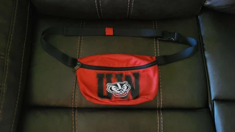 VS Pink - Wisconsin Badgers NCAA Football Basketball Waist Crossbody Fanny Bag Cover