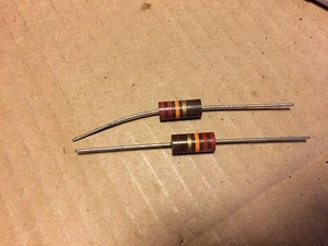 2 NOS Allen Bradley 22k Ohm 2 Watt 2W Carbon Comp Widerstände 5% GETESTET (Menge verfügbar - Bild 1 von 3