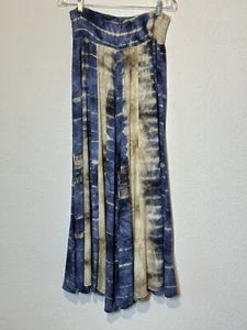 New Earthbound Trading High Waist Palazzo Pants Womens Medium Blue Tie Dye Boho - Picture 1 of 11