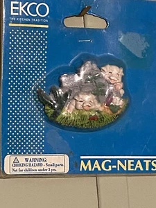 Mag-Neats Pigs Vintage imán de cocina 1994 EKCO Housewears sellado nuevo en stock - Imagen 1 de 6