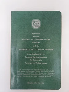 1973 Agreement Kansas City Southern Lines and the Brotherhood of Locamotives - Bild 1 von 14