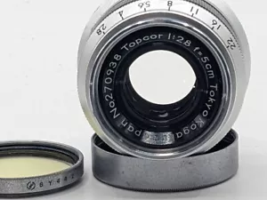 Tokyo Kogaku Topcon Topcor Lens F2.8 f=5cm Tokyo Kogaku Black Lens with Cap - Picture 1 of 8