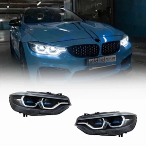 Pair Head Lamps for BMW F32 F36 M4 F82 LED Headlight 2013-2016 Turn Signals - Foto 1 di 8