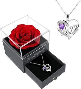 Mothers Day Rose Gifts for Mom,Birthday Gifts for Women,Red Preserved Flowers Pr - Picture 1 of 12
