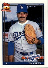1991 Topps Los Angeles Dodgers Baseball Card #737 Tim Crews