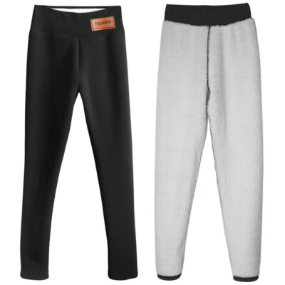 Women's Winter Sherpa Fleece Lined Leggings Thick Cashmere Warm Thermal Pants - Image 1 of 4