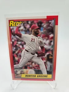 2025 Topps Series 2 1990 Topps 90B2-6 Hunter Greene - Cincinnati Reds - Picture 1 of 2
