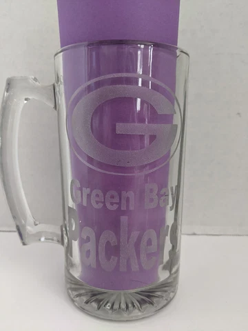 Super Bowl XLV 2011 Etched 26 oz Beer Glass Green Bay Packers Cover