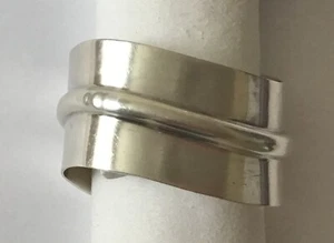 Brazalete Vintage México Antiguo Curvado Plata de Ley América Latina - Imagen 1 de 10