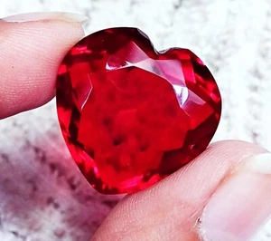 Red Topaz Heart Shape 27.70 Ct Certified Loose Gemstone With Free Gift - Picture 1 of 7
