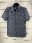 The North Face Men's Button Down Shirt Size Small Tribal Print Blue Polyester