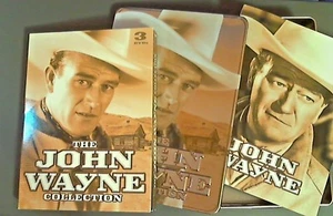 John Wayne Collection DVD Collector's Edition 3 DVD set Tin Box EUC FREE SHIP - Picture 1 of 5