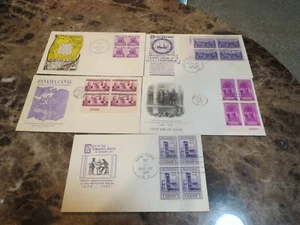 SCOTT #835,7,52,6,7 , 1938-9  FIRST DAY COVERS  UNADDRESSED - Picture 1 of 3
