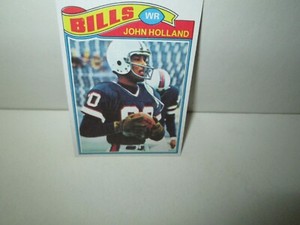 JOHN HOLLAND 1977 CARD Topps #17 Rookie Rc Tennessee St. BUFFALO BILLS Sharp EX+