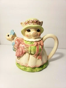 Vintage pig tea pot hand painted Takahashi - Picture 1 of 6