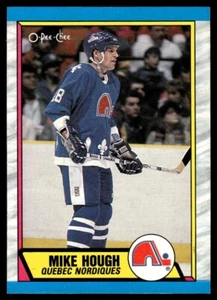 1989-90 O-Pee-Chee Mike Hough radiocontrol Quebec Nordiques #266 - Imagen 1 de 2