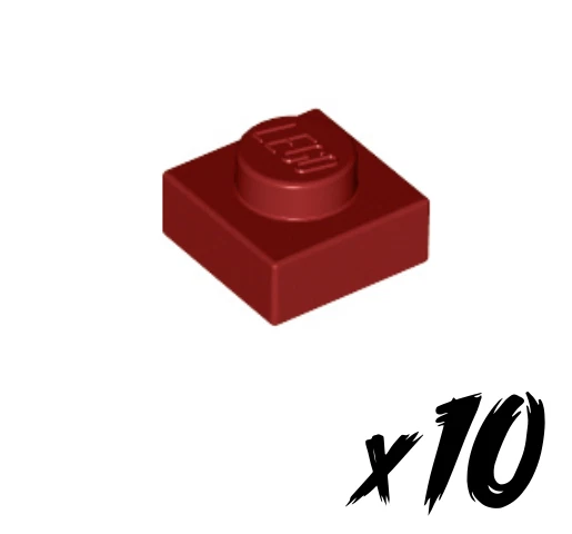 10x LEGO 3024 • Platte 1x1 Platte plate • dunkelrot • dark red - Bild 1 von 1