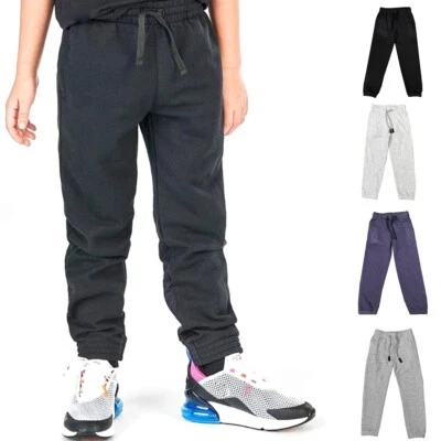 XXR SPORTS KIDS JOGGERS TROUSER SPORTS JOGGING PANTS CASUAL SCHOOL PE SOFT FLEECE BOTTOMS