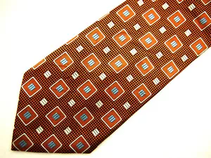 Grant Thomas Herren-Krawatte orange blau geometrisch 58" Karriere - Bild 1 von 4