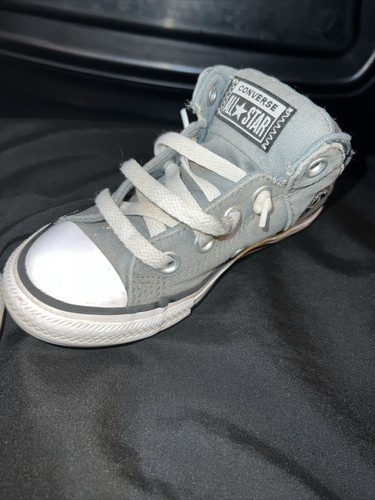 Scarpe basse grigie per bambini Converse All Star Chuck Taylor taglia 12