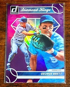2022 Donruss Baseball Diamond Kings Purple Holo George Brett #5