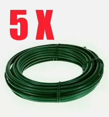 MARKSMAN 5 X FILO DA GIARDINO MULTIUSO SPESSO ZINCATO FILO VERDE RESISTENTE 2MM X 20M