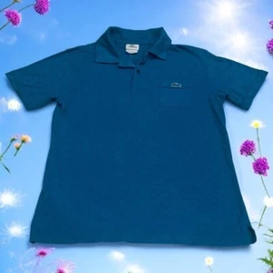Lacoste Bright Heathered Blue Lightweight Polo Little Kid’s Size 14 - Picture 1 of 8