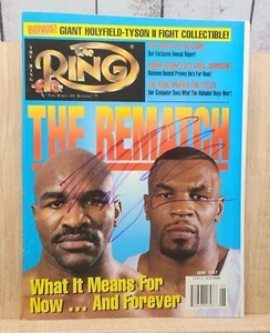 Revista de boxeo The Ring Mike Tyson autografiada The Revantch Evander Holyfield - Imagen 1 de 9
